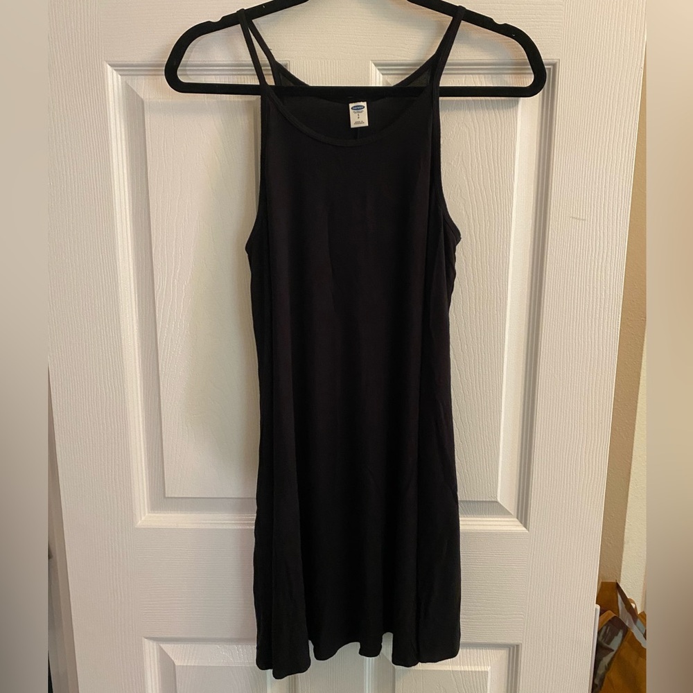 Black short mini dress simple
